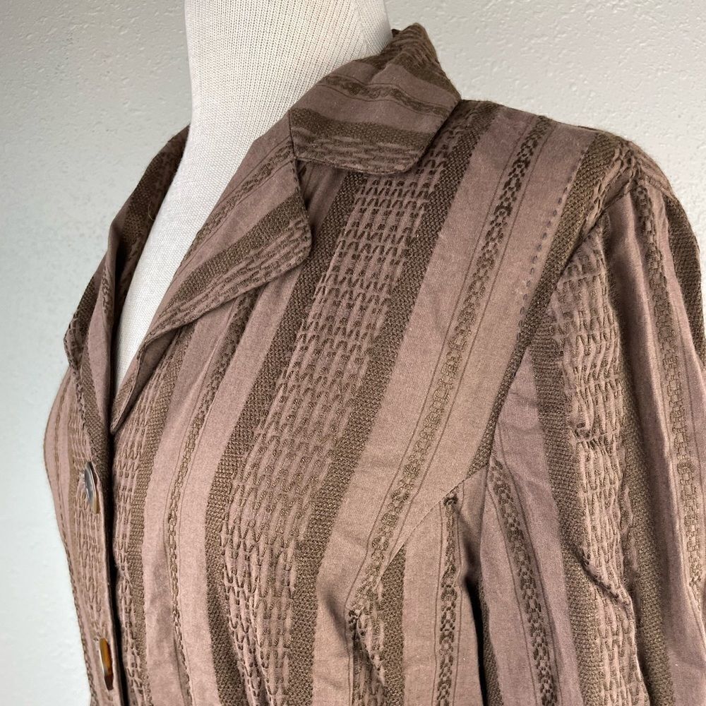 Nine & Company Brown Button Down Jacket Size 12 EUC - Picture 4 of 7